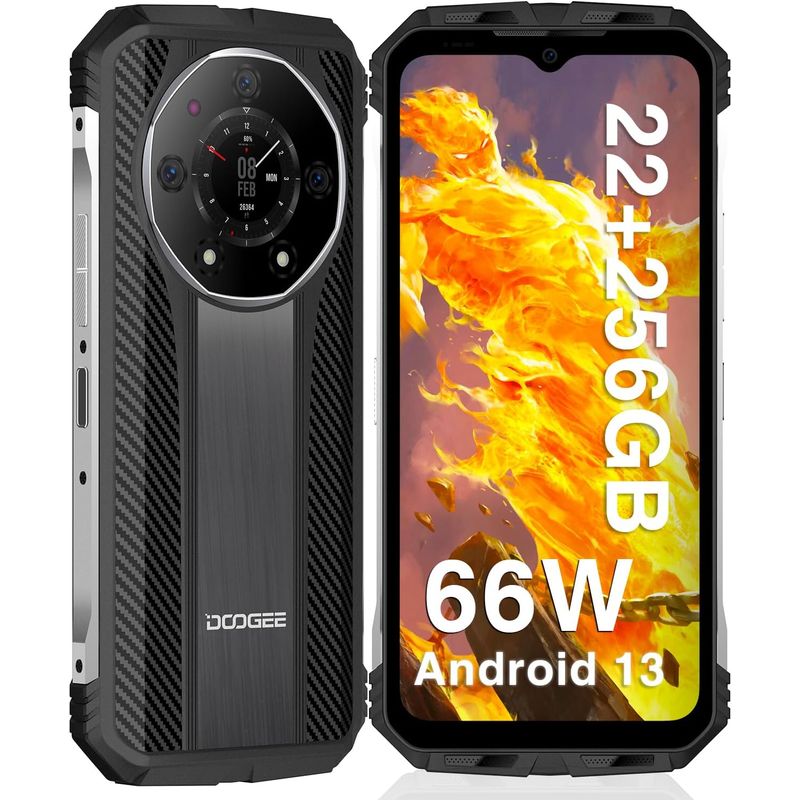 DOOGEE - Doogee S110 Celular 22GB+256GB 10800mah Smartphone-plata