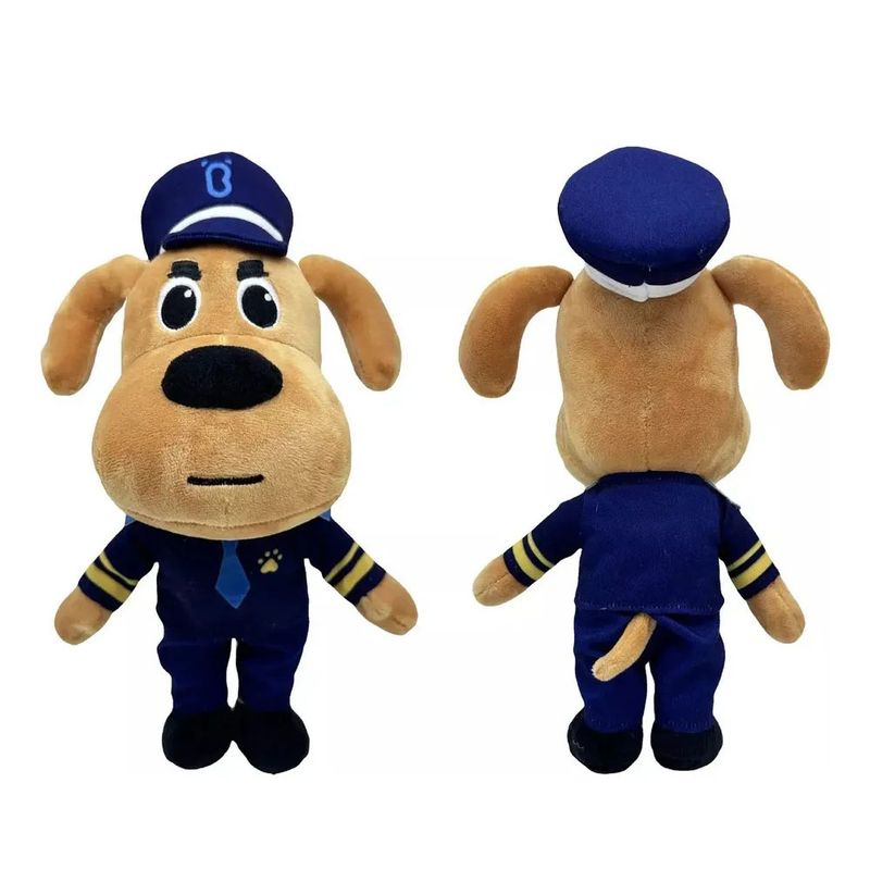 LIANYUN - Lindo muñeco de peluche Sheriff Labrador Plush Toys Cartoon Dog