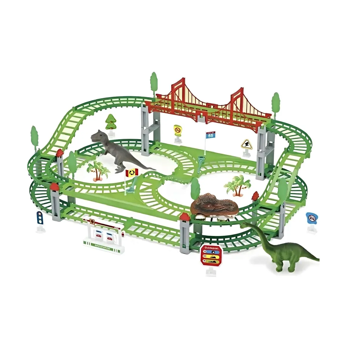 GENERICO - Juguete Pista Auto Dinosaurio 52 Piezas