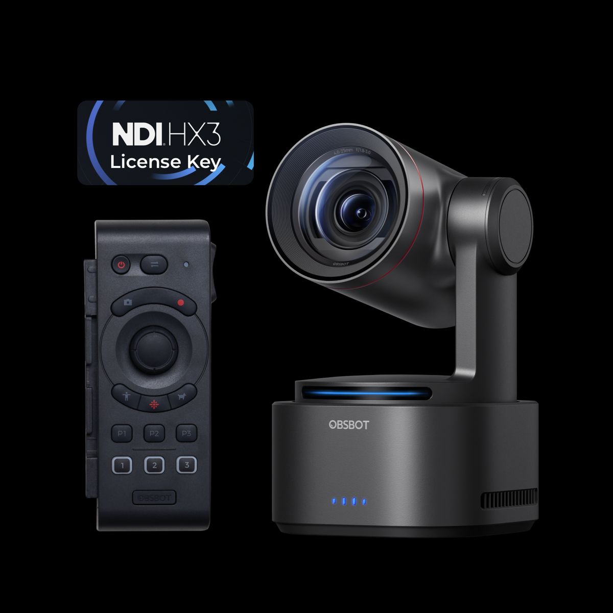 OBSBOT - OBSBOT Tail 2 Cámara de producción en vivo 4K con IA y control PTZ (combinación de control remoto)