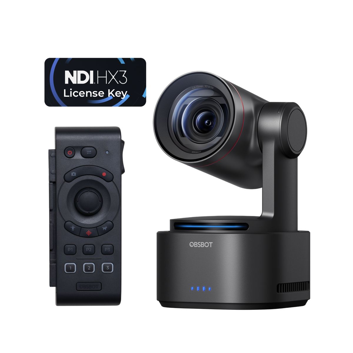 OBSBOT - OBSBOT Tail 2 Cámara de producción en vivo 4K con IA y control PTZ (combinación de control remoto)
