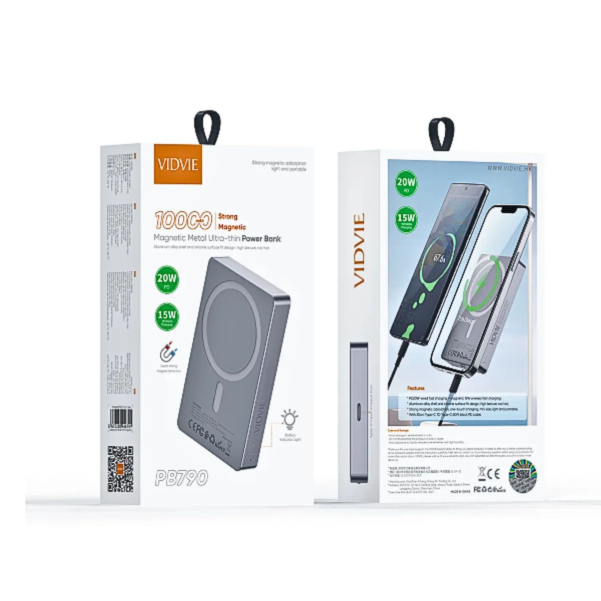 GENERICO - Cargador Magnético Portátil Powerbank 10000mah iPhone Gris