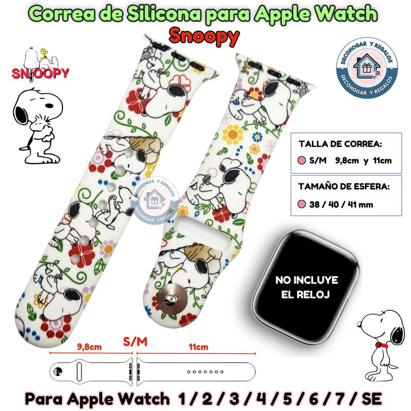 GENERICO - Correa Para Apple Watch Snoopy  38-40-41MM S/M