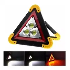 MOVI - Triangulo de emergencia recargable y con panel solar Luz Led y linterna