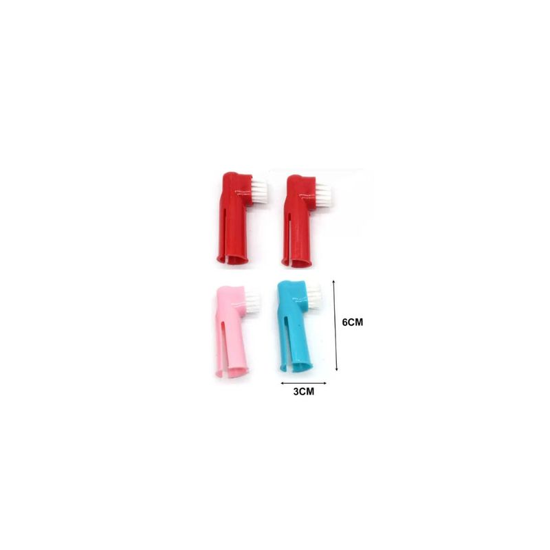 GENERICO - CEPILLO DE DIENTES PARA MASCOTAS 4PCS