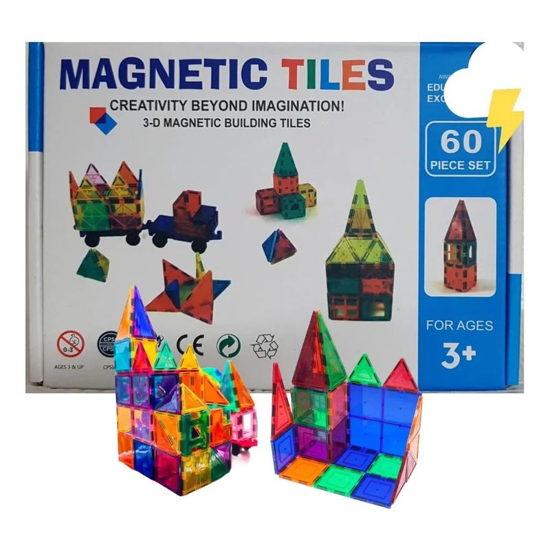 KUANGYE - Bloques Magnéticos Construcción Juguetes Ninos Imanes 60 Pcs