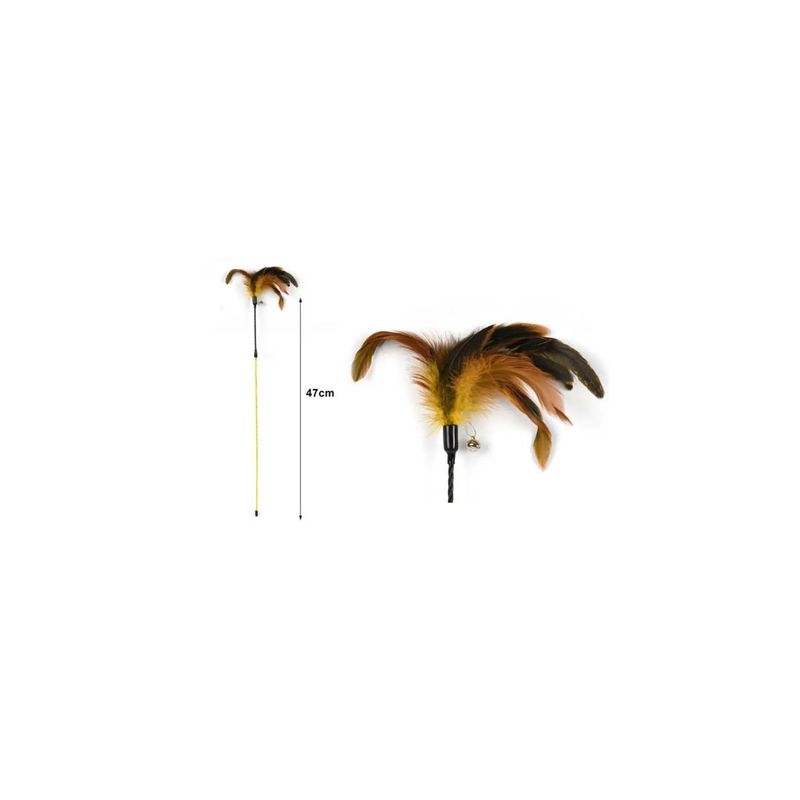 GENERICO - JUGUETE DE PLUMAS PARA GATOS 47CM