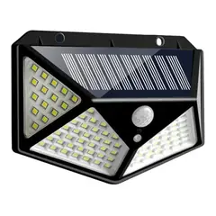 GENERICO - Foco Solar 100 Led 10w Sensor Movimiento Exterior 3 Modos