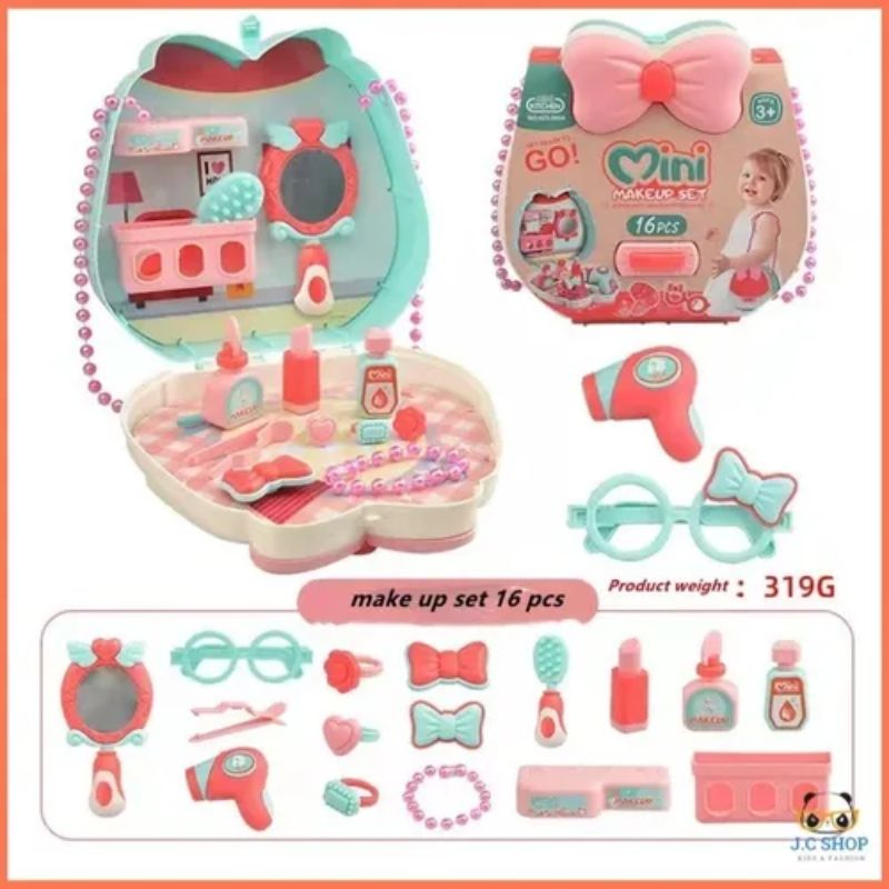 GENERICO - Kit De Maquillaje 16 Piezas Juguete Didáctico Con Bolso