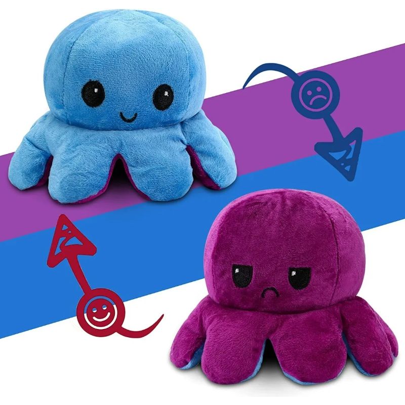 GENERICO - Pulpo Pulpito Peluche Reversible Muñeco De Felpa Juguete