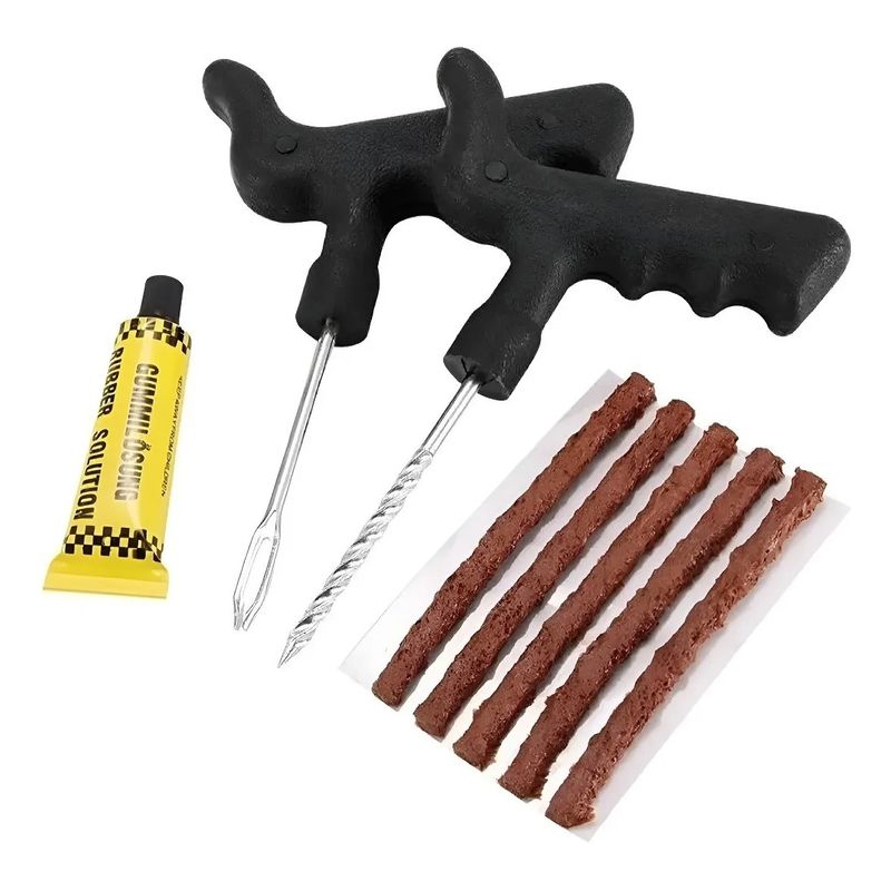 GENERICO - Kit Reparación Pinchazos Neumáticos Auto Kit Emergencia Moto