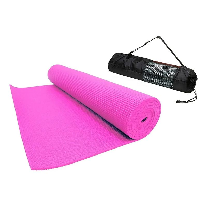 GENERICO - Colchoneta Mat Yoga Pvc 4mm Pilates Alfombra Ejercicio Bolsa