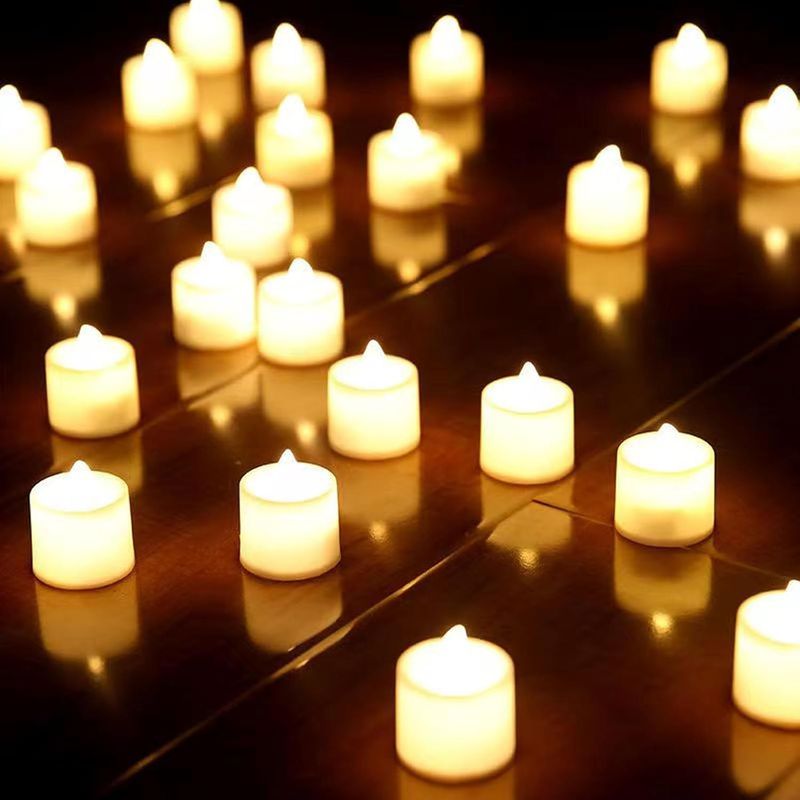 KUANGYE - Pack 24 Velas A Pila De Led Con Efecto Llama