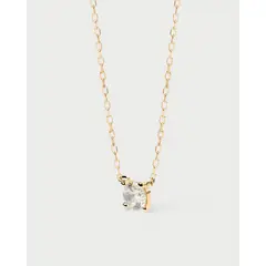 PDPAOLA - Collar Mediano Solitario de Diamantes y Oro