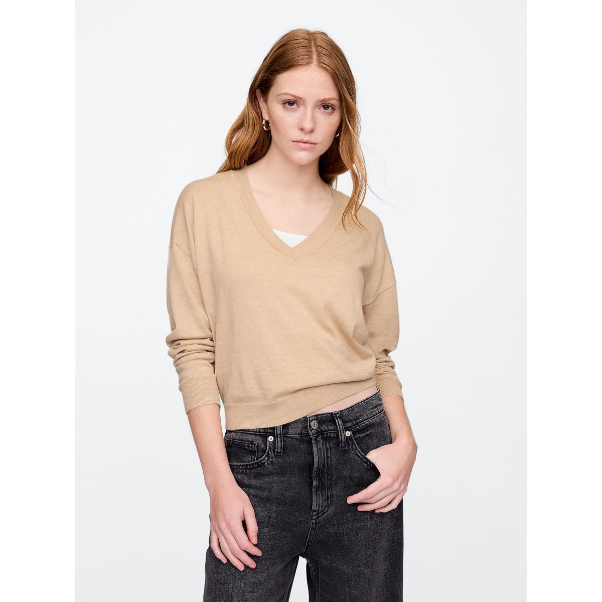 GAP - Sweater Mujer Lightweight Cashsoft Beige Gap