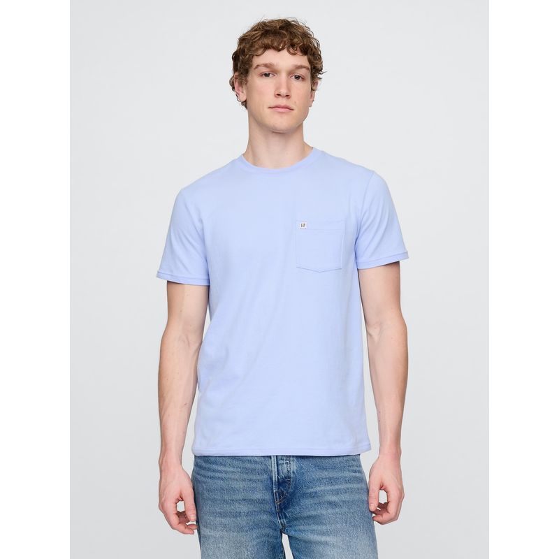 GAP - Polera Hombre Pocket Manga Corta Celeste Gap
