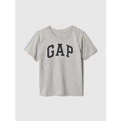 GAP - Polera Toddler Niño Logo Manga Corta Gris