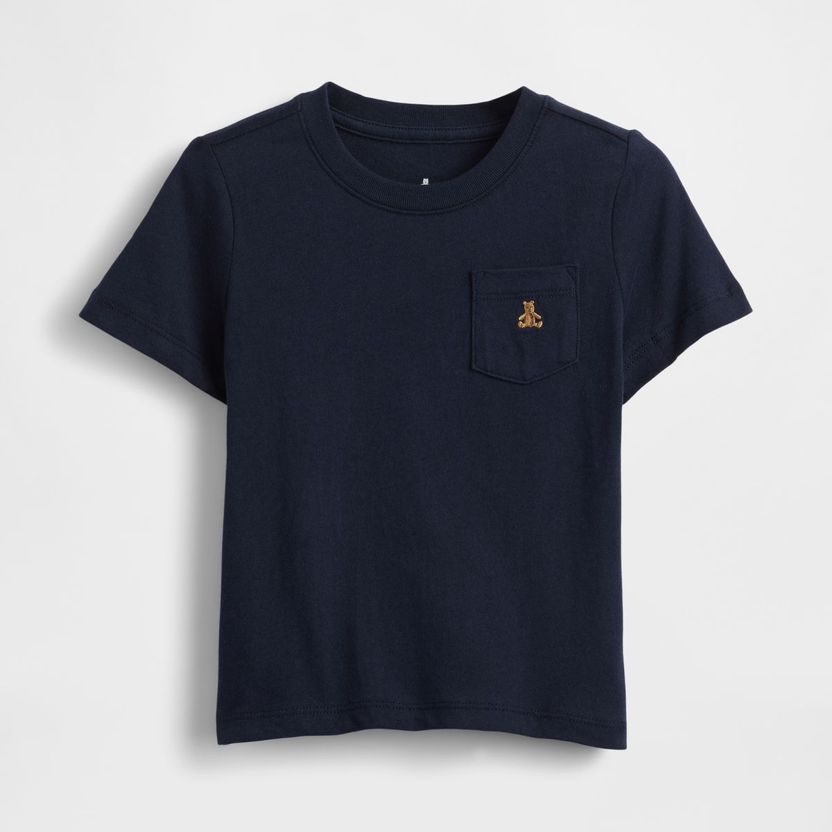 GAP - Polera Toddler Niño Básica Manga Corta Azul Gap
