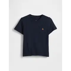 GAP - Polera Toddler Niño Básica Manga Corta Azul
