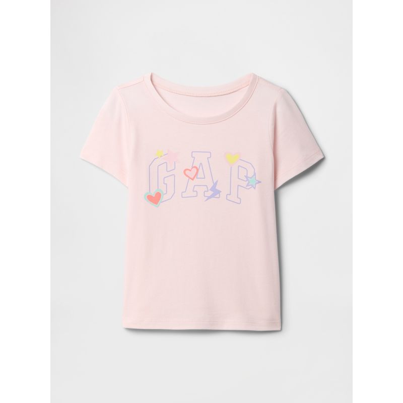GAP - Polera Toddler Niña Logo Power Manga Corta Rosado Gap