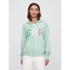 GAP - Polerón Mujer Logo Heritage Con Cierre Verde
