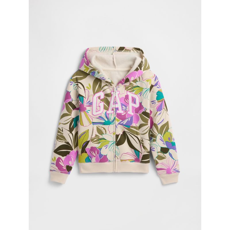 GAP - Polerón Niña Logo Printed Con Cierre Multicolor Gap