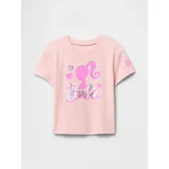GAP - Polera Toddler Niña Barbie Manga Corta Rosado