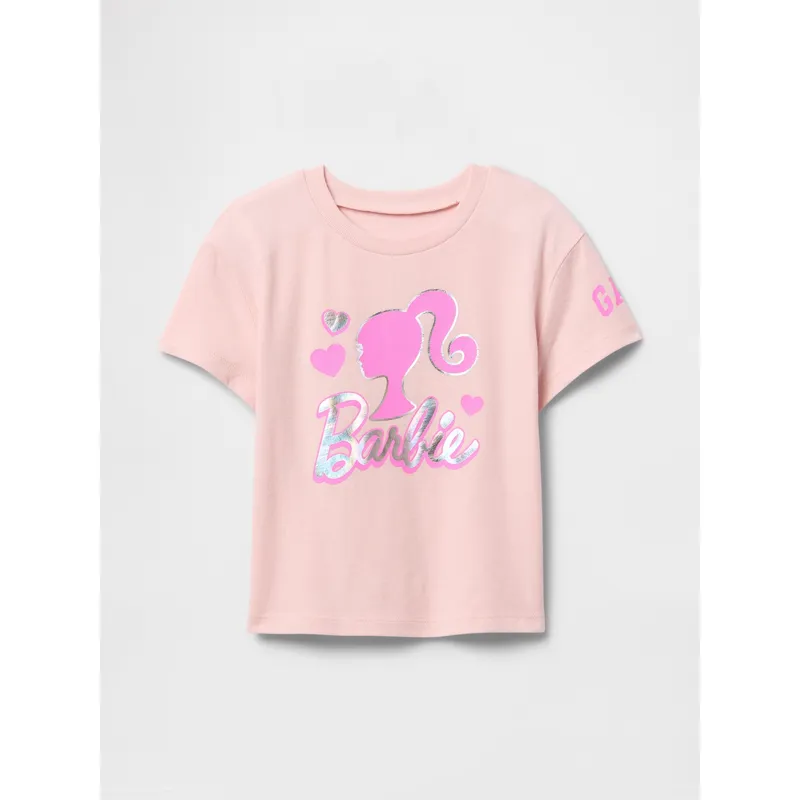 GAP - Polera Toddler Niña Barbie Manga Corta Rosado Gap