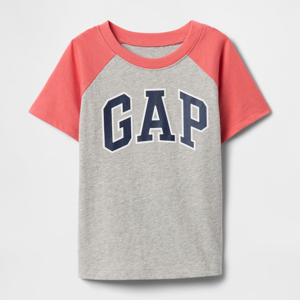 GAP - Polera Toddler Niño Gap Logo Raglan Manga Corta Gris