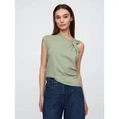 GAP - Polera Mujer Foreversoft Twist Sin Manga Verde