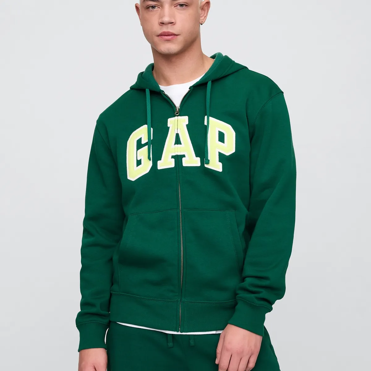 GAP - Polerón Hombre Logo Con Cierre Verde Gap