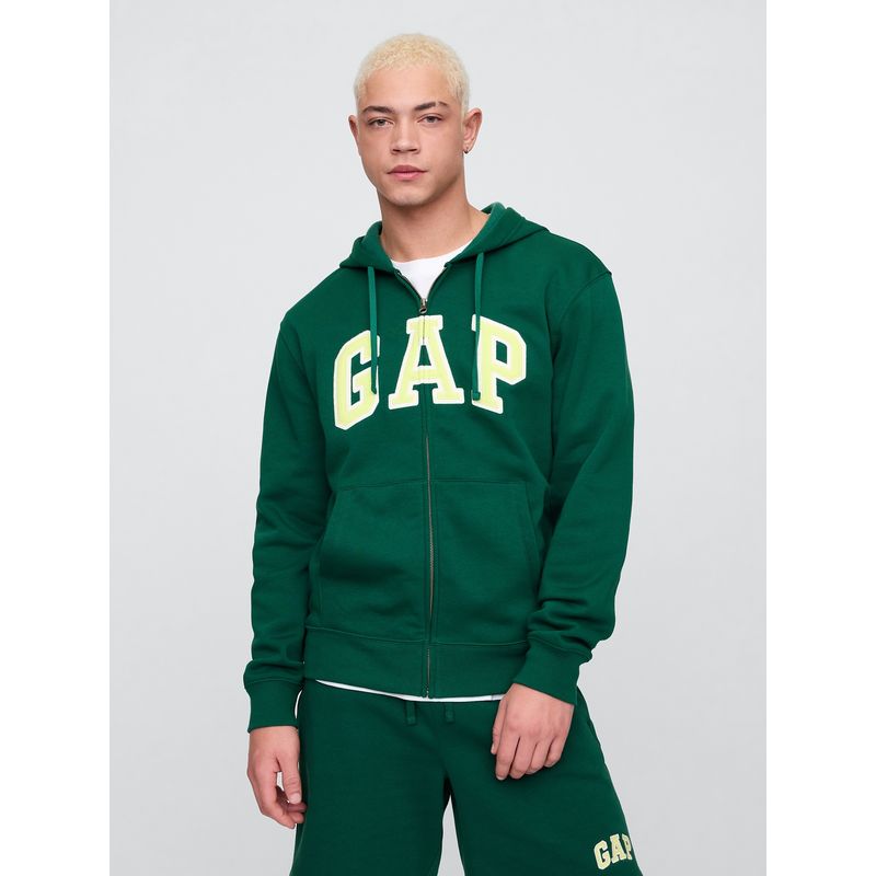 GAP - Polerón Hombre Logo Con Cierre Verde Gap