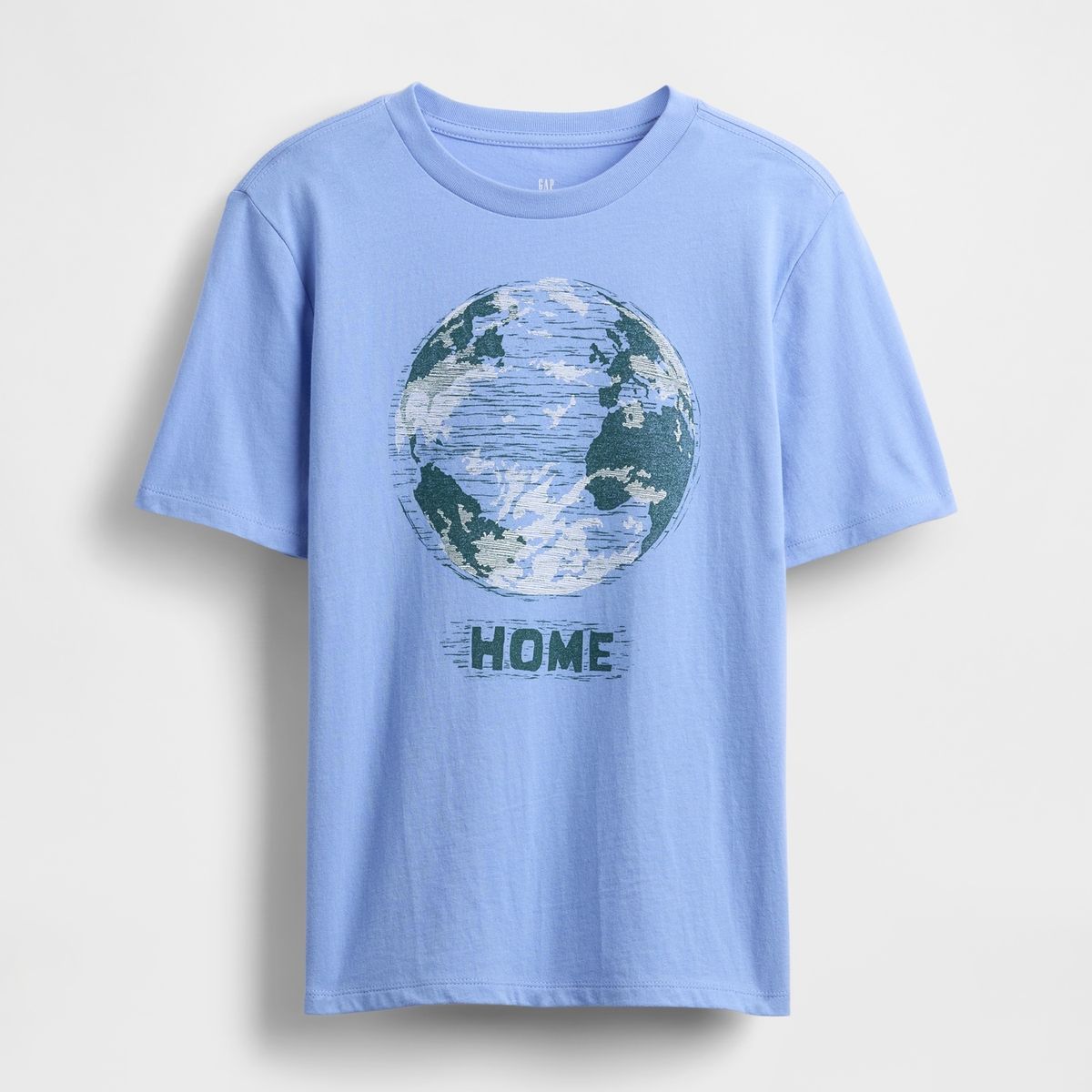 GAP - Polera Niño Earth Manga Corta Azul Gap