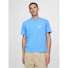 GAP - Polera Hombre Logo 90S Manga Corta Celeste