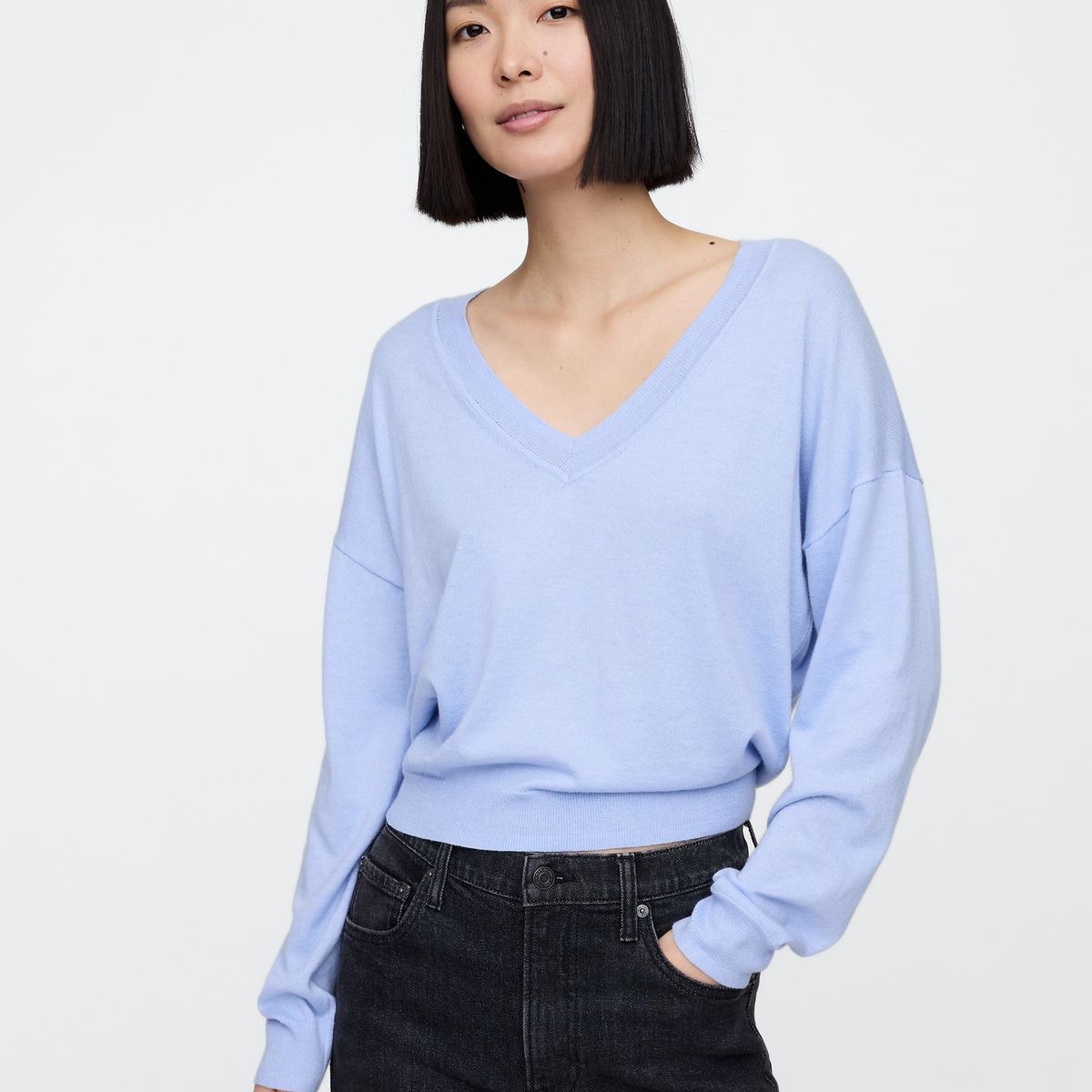 GAP - Sweater Mujer Lightweight Cashsoft Azul Gap