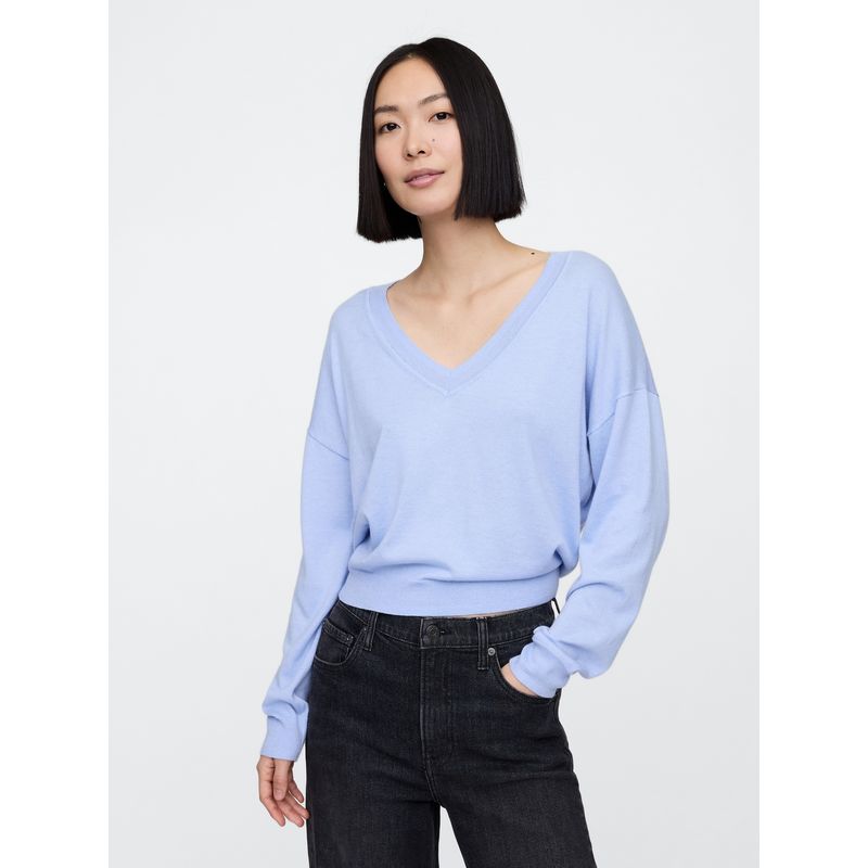 GAP - Sweater Mujer Lightweight Cashsoft Azul Gap