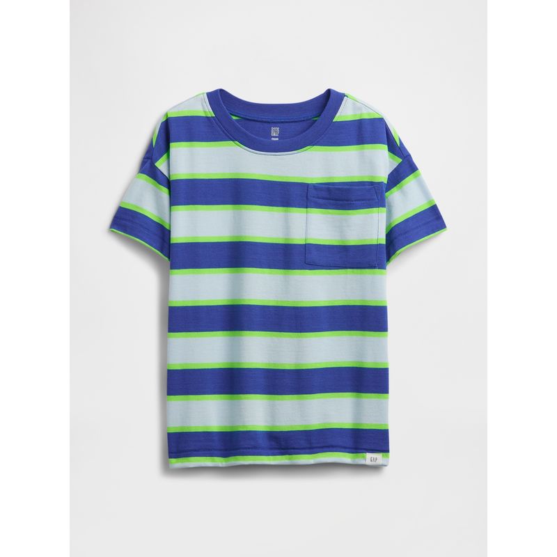GAP - Polera Toddler Niño Pocket Colors Manga Corta Azul Gap