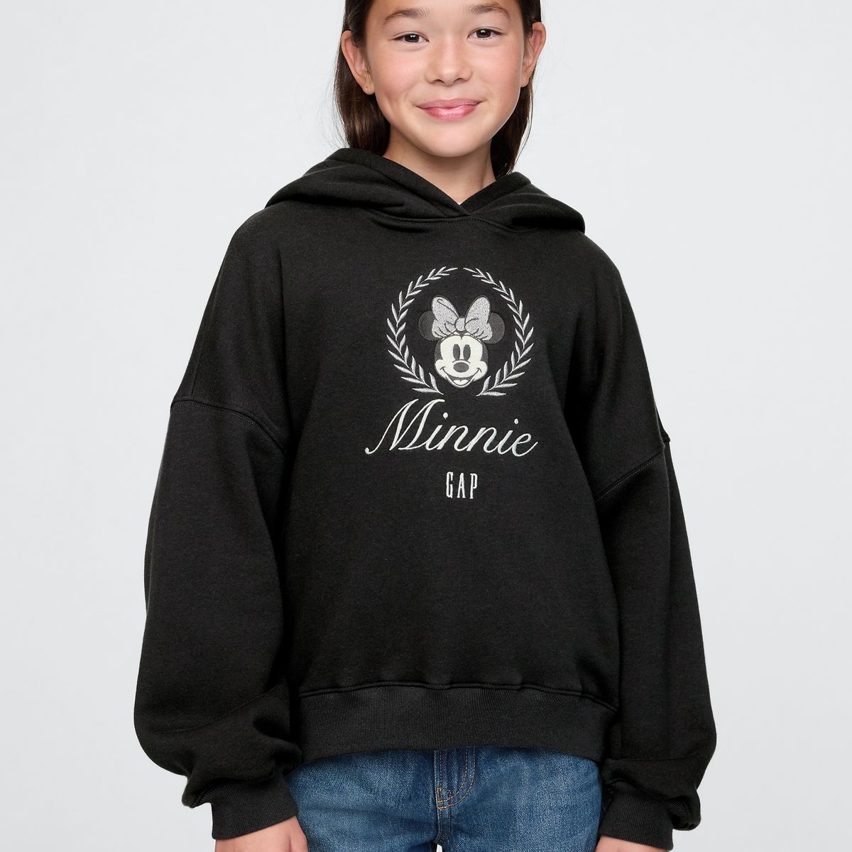 GAP - Polerón Niña Disney Oversized Con Cierre Negro Gap