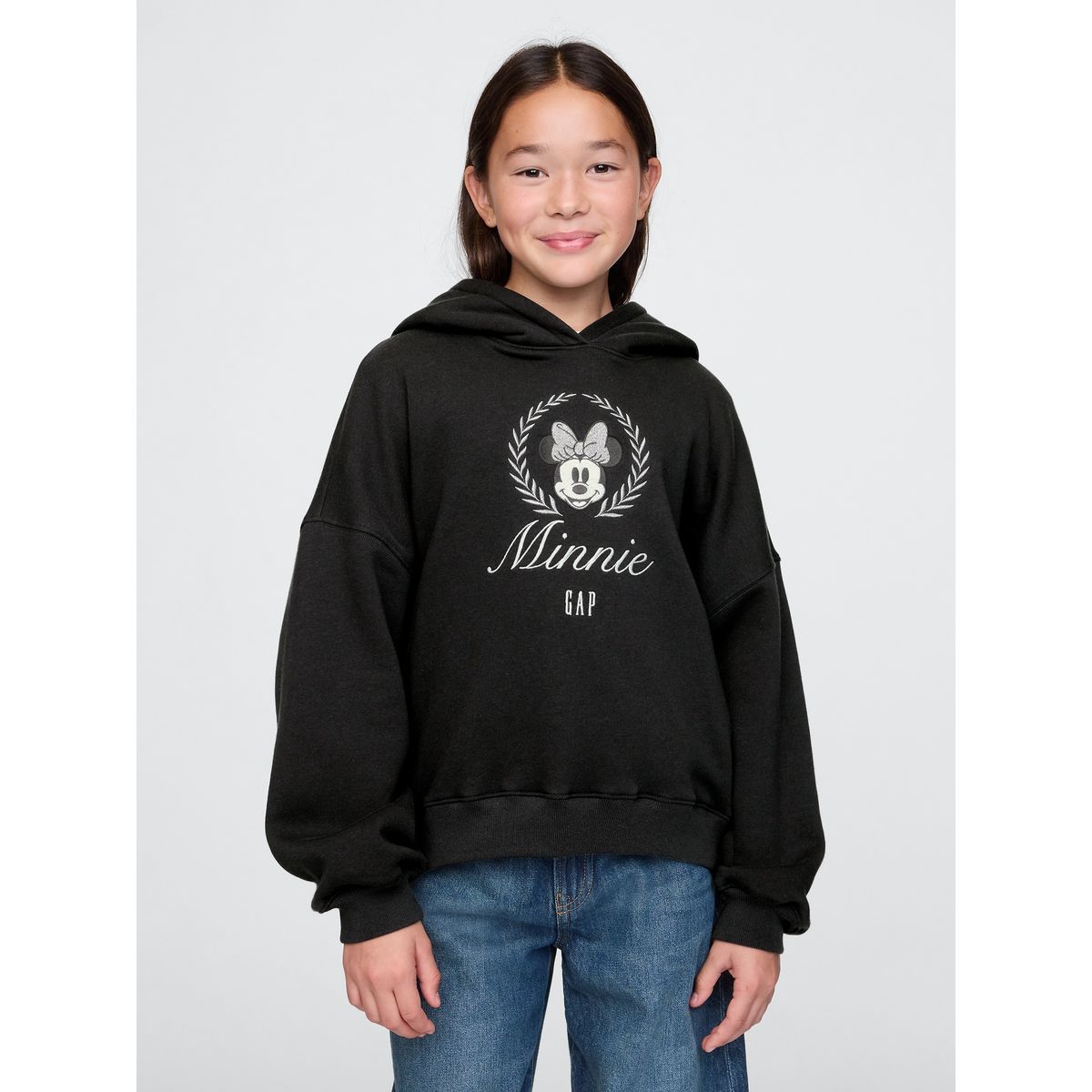 GAP - Polerón Niña Disney Oversized Con Cierre Negro Gap