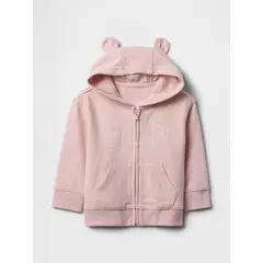 GAP - Polerón Bebe Niña Logo Bear Con Cierre Rosado