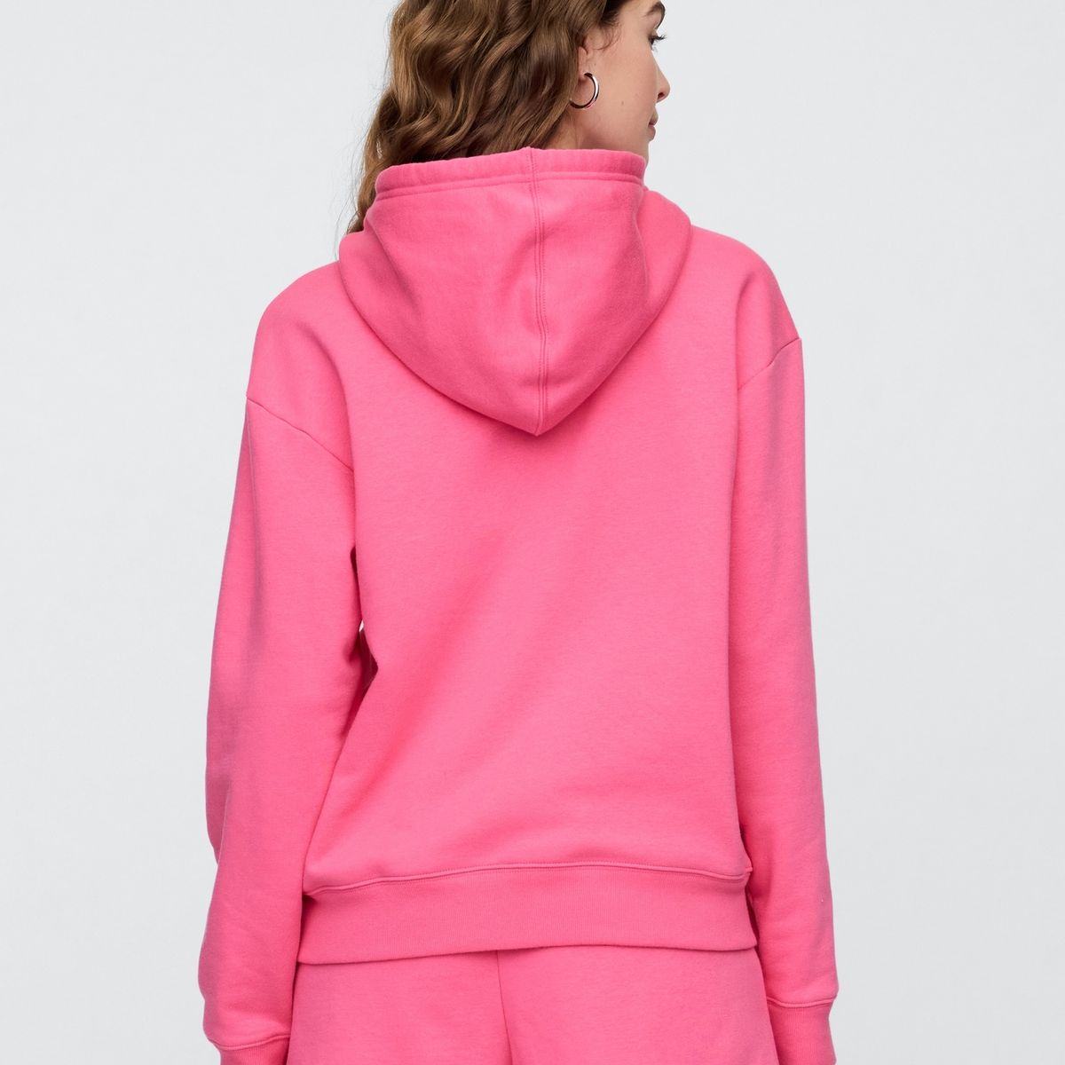 GAP - Polerón Mujer Logo Tricolor Con Cierre Rosado Gap