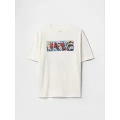 GAP - Polera Niño Marvel Manga Corta Blanco