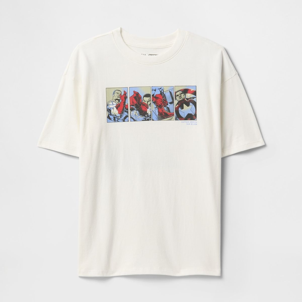 GAP - Polera Niño Marvel Manga Corta Blanco Gap