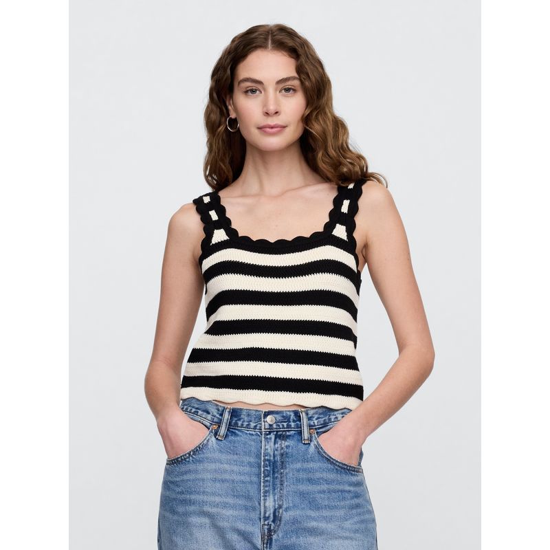 GAP - Polera Mujer Sweater Sin Manga Negro Gap