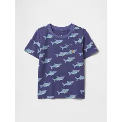 GAP - Polera Toddler Niño Sharks Pocket Manga Corta Azul