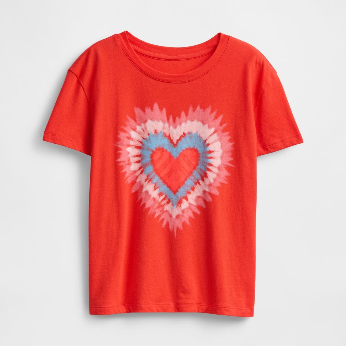 GAP - Polera Niña Heart V25 Manga Corta Rojo Gap