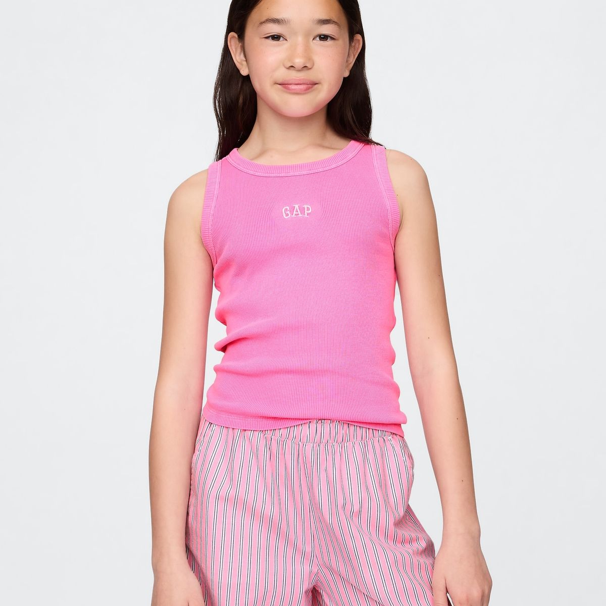 GAP - Polera Niña Logo Tank Sin Manga Rosado Gap