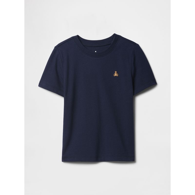 GAP - Polera Toddler Niño Solid Brannan Manga Corta Azul Gap
