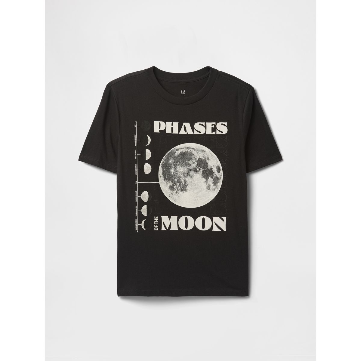 GAP - Polera Niño Moon Phases Manga Corta Negro Gap