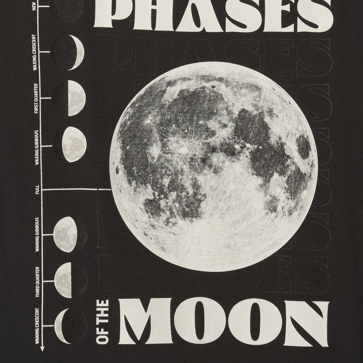 GAP - Polera Niño Moon Phases Manga Corta Negro Gap